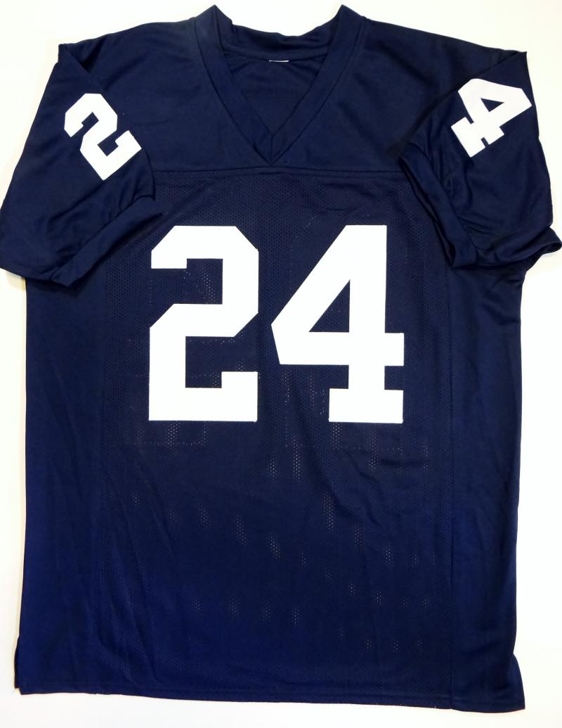 Miles Sanders Autographed Navy College Style Jersey- Beckett Auth