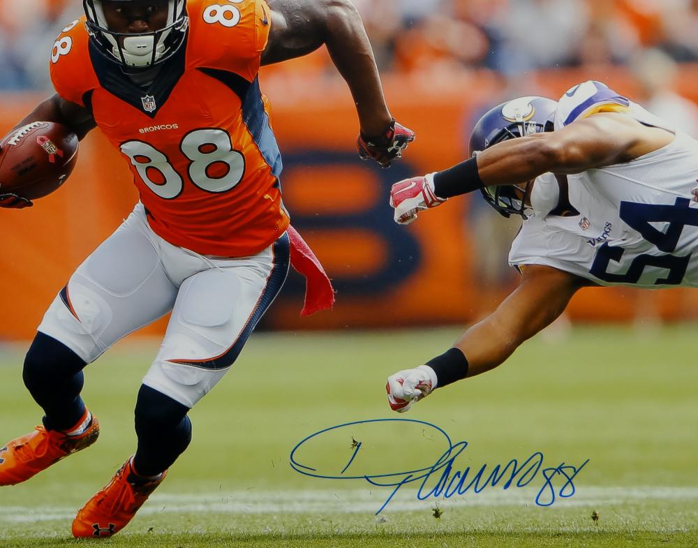 Demaryius Thomas Autographed Broncos 16x20 Running W/ Ball Photo