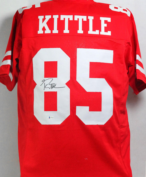 George Kittle Signed Pro-Edition Red Football Jersey (Beckett) — RSA