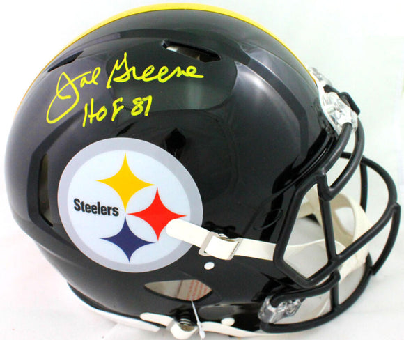 Joe Greene Autographed Steelers Authentic Speed Helmet w/ HOF- Beckett –  The Jersey Source