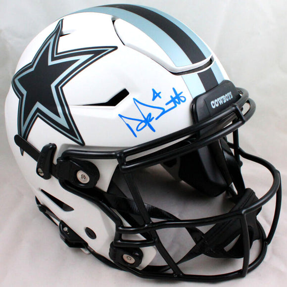 Dallas Cowboys CUSTOM Matte Black with Metallic Gold Decals Mini Football  Helmet