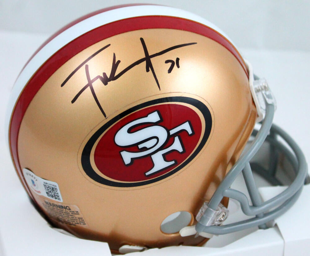 frank gore autographed mini helmet