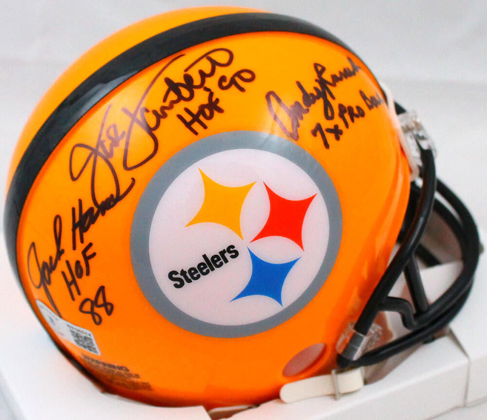 Jack Ham Signed Pittsburgh Steelers Flash Mini Helmet with HOF 88