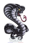Tatouage De Serpent - Cobra En Dessin Style Cartoon Animaux