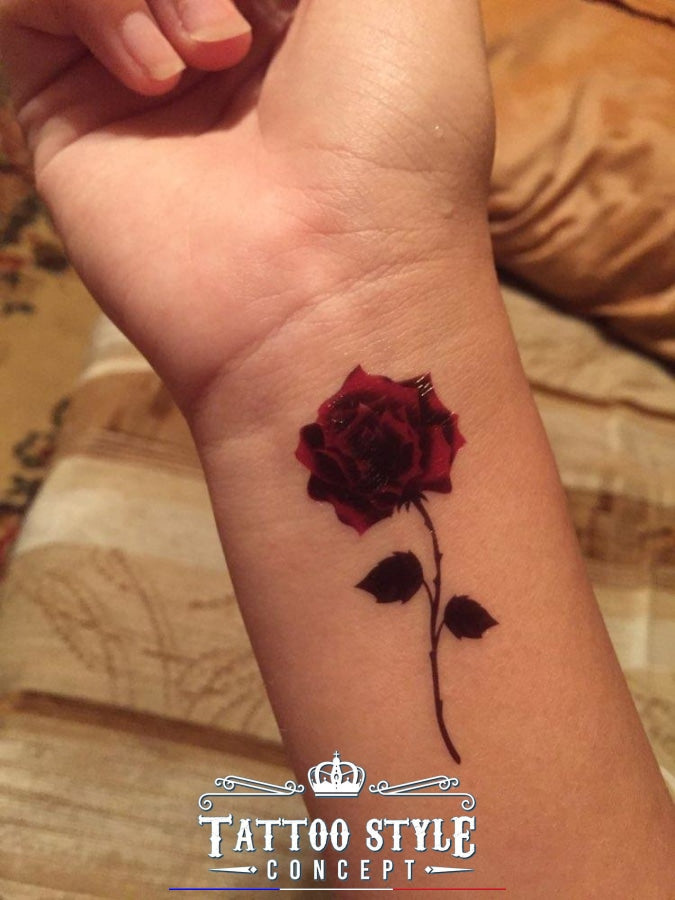 TattooStyleConcept : Boutique de Tatouage temporaire l Fleur rose