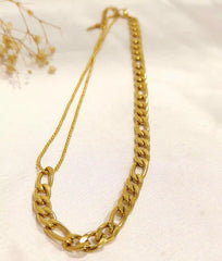 Half & Half Chain Necklace