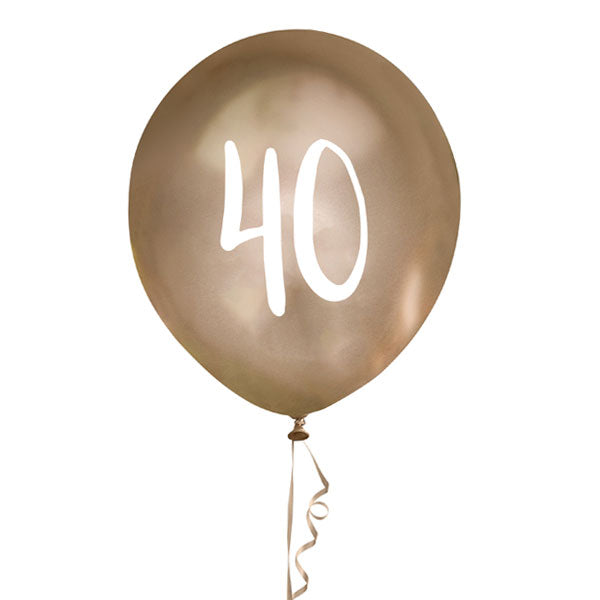 gold 40 balloons