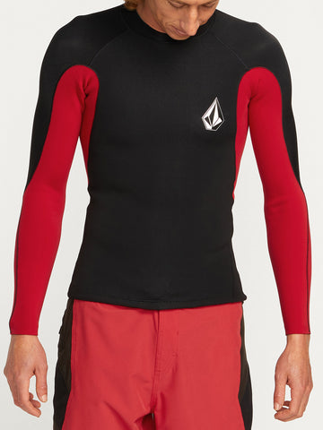 Surf Vitals Balaram Stack Hooded Long Sleeve Shirt - Black