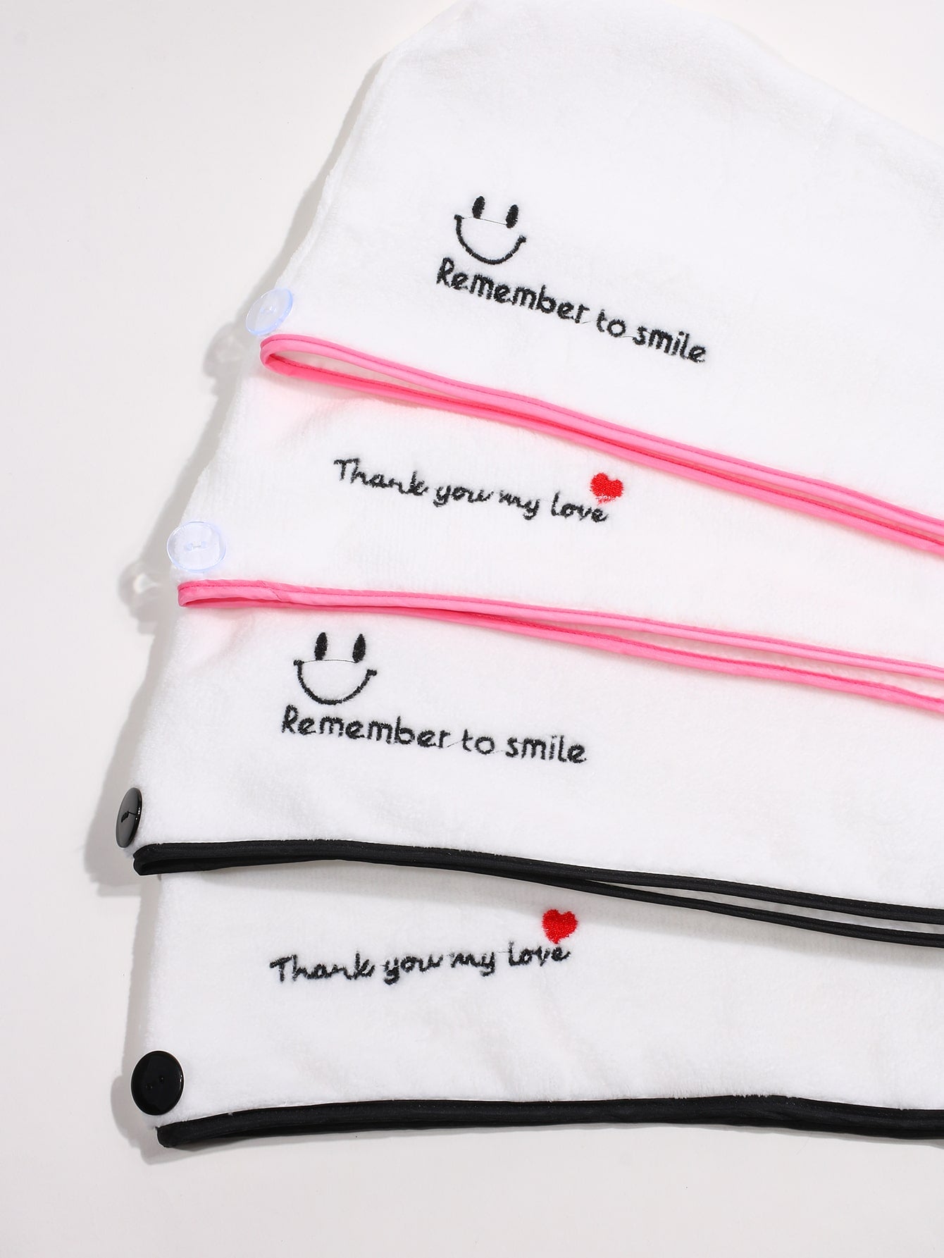 1pc Slogan Embroidery Hair Dryer Towel Hat