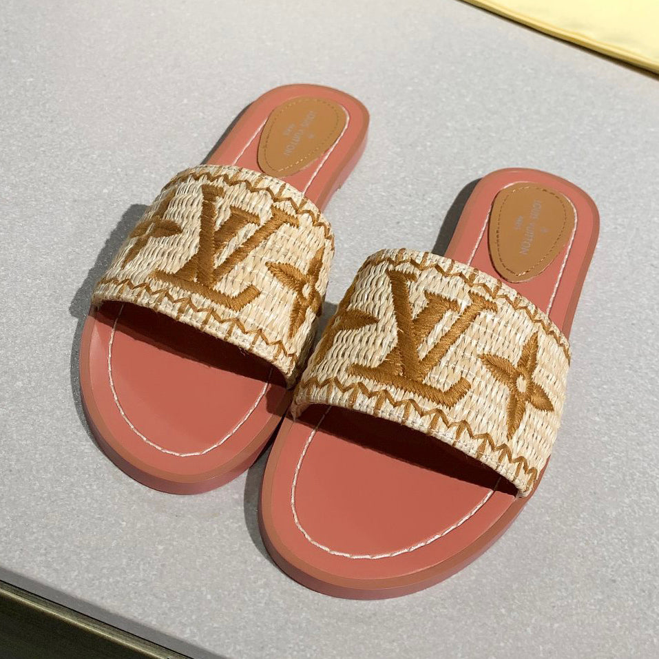 LV Louis Vuitton Fashion Leisure Flats Shoes Slipper Shoes