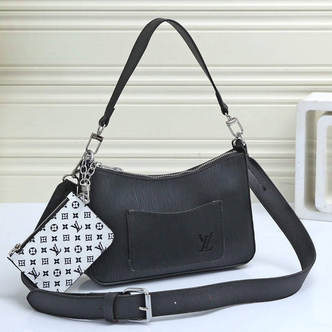 Louis Vuitton LV Fashion Classics Embossing Leather Shoulder Bag