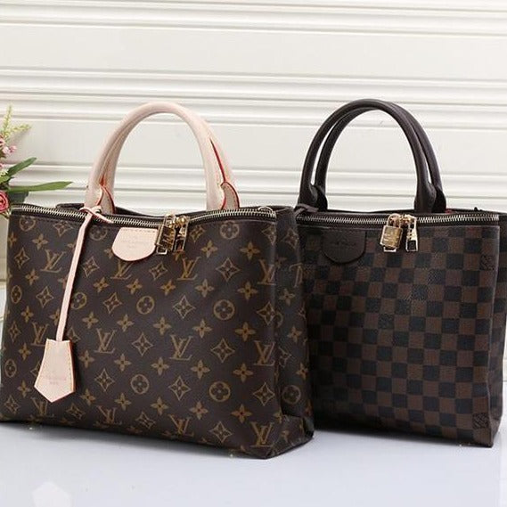 Louis Vuitton LV Women Shopping Leather Tote Crossbody Satchel S