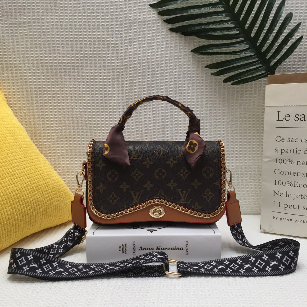 LV Louis Vuitton Fashion Ladies Leather Print Classics Shoulder 