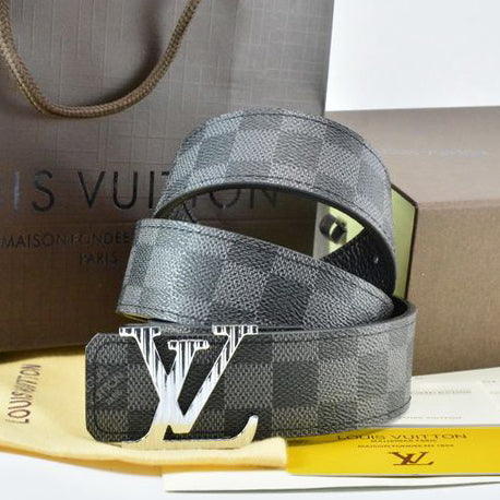 LV Louis Vuitton Fashion Classic Print Hasp Buckle Belt