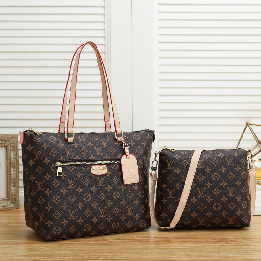 Louis Vuitton LV Fashion Classics Leather Shoulder Bag Two Piece Set