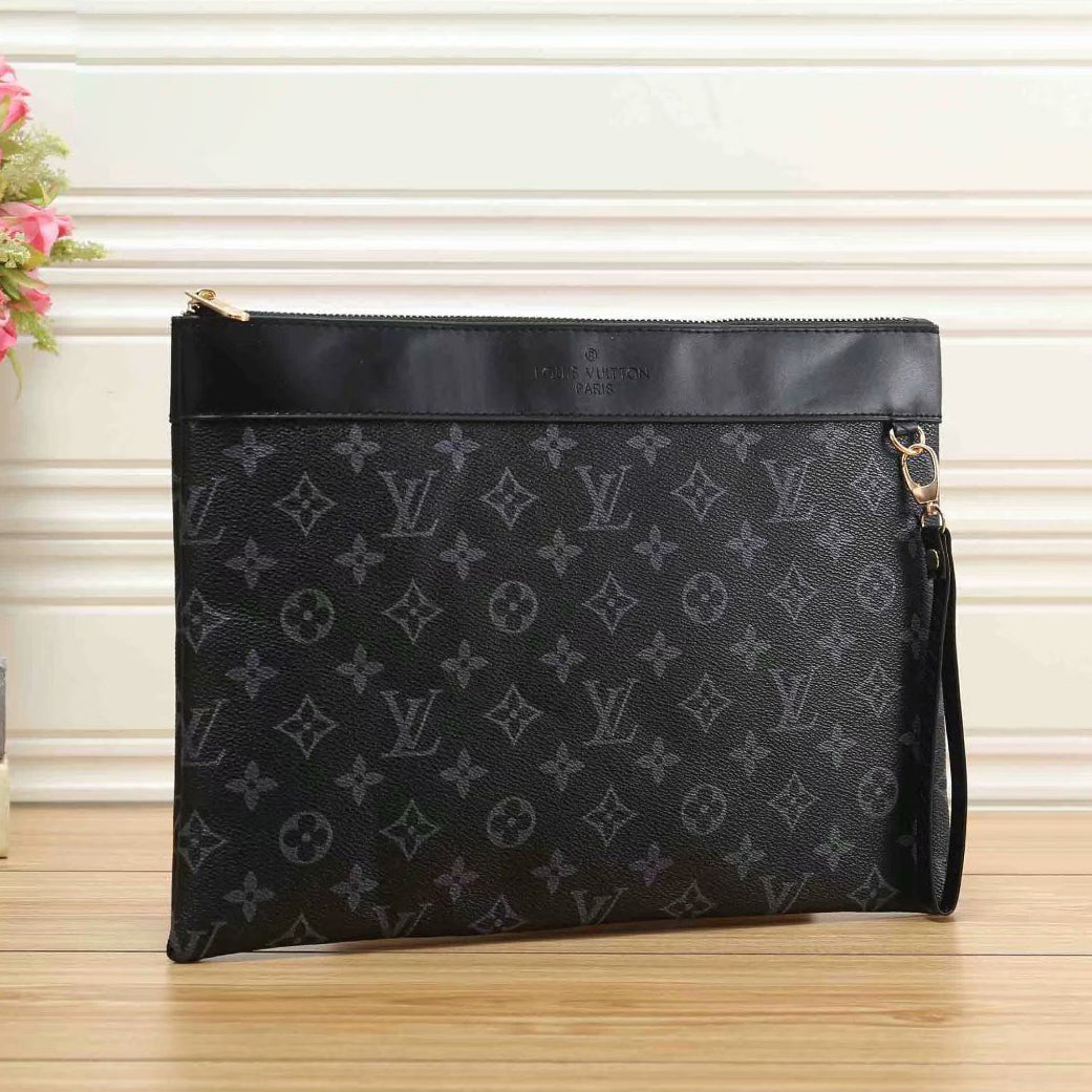 LV Louis Vuitton Fashion Classics Leather Clutch Bag Wristlet