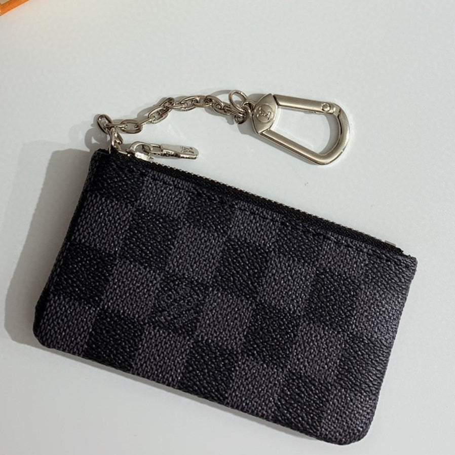 Louis Vuitton Fashion Leather Zipper key Wallet Purse