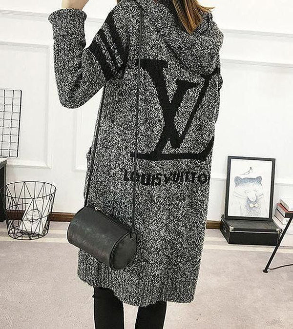 LV Louis Vuitton Hooded Sweater Knit Cardigan Jacket Coat