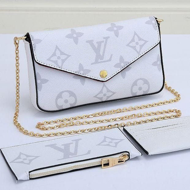 Louis Vuitton LV Fashion Leather Chain Crossbody Shoulder Bag Sa