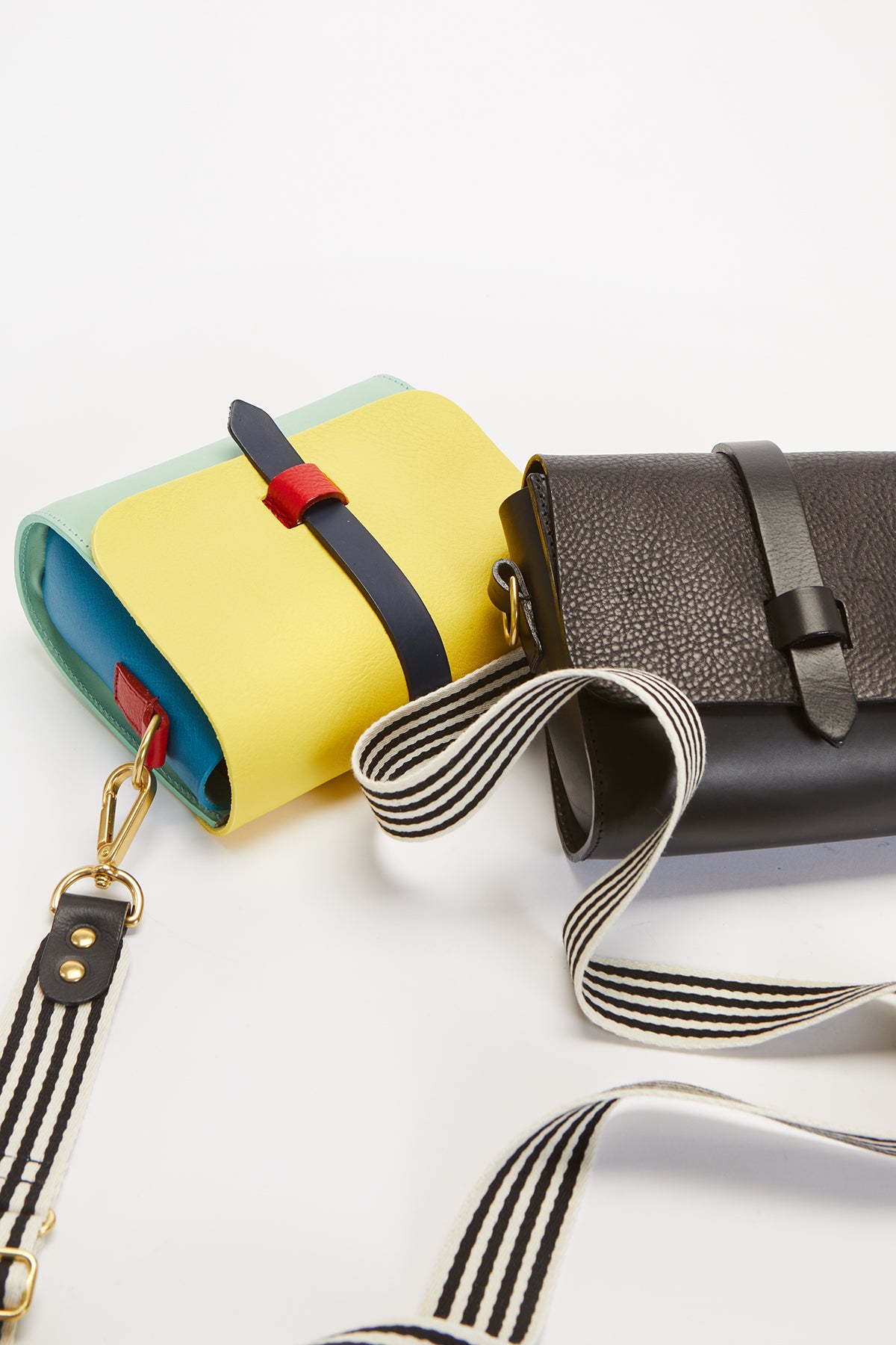 Dinky Upcycled Leather Handbag Black