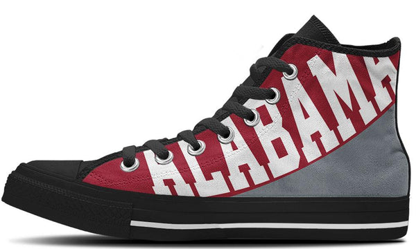 Alabama Crimson Tides High Top Sneakers / Shoes CR – FansKiks.com