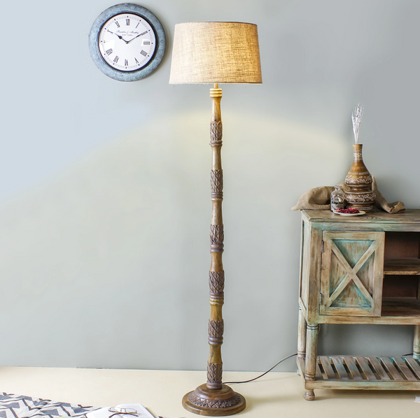 Vintage wooden Floor Lamp