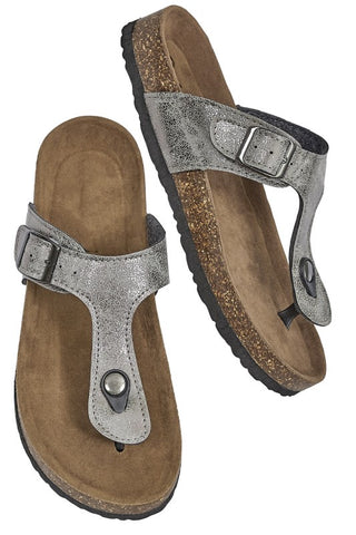 Pewter Color Birk Sandals – West Texas 