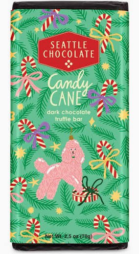 Candy Cane Crunch Dark Chocolate Truffle Bar