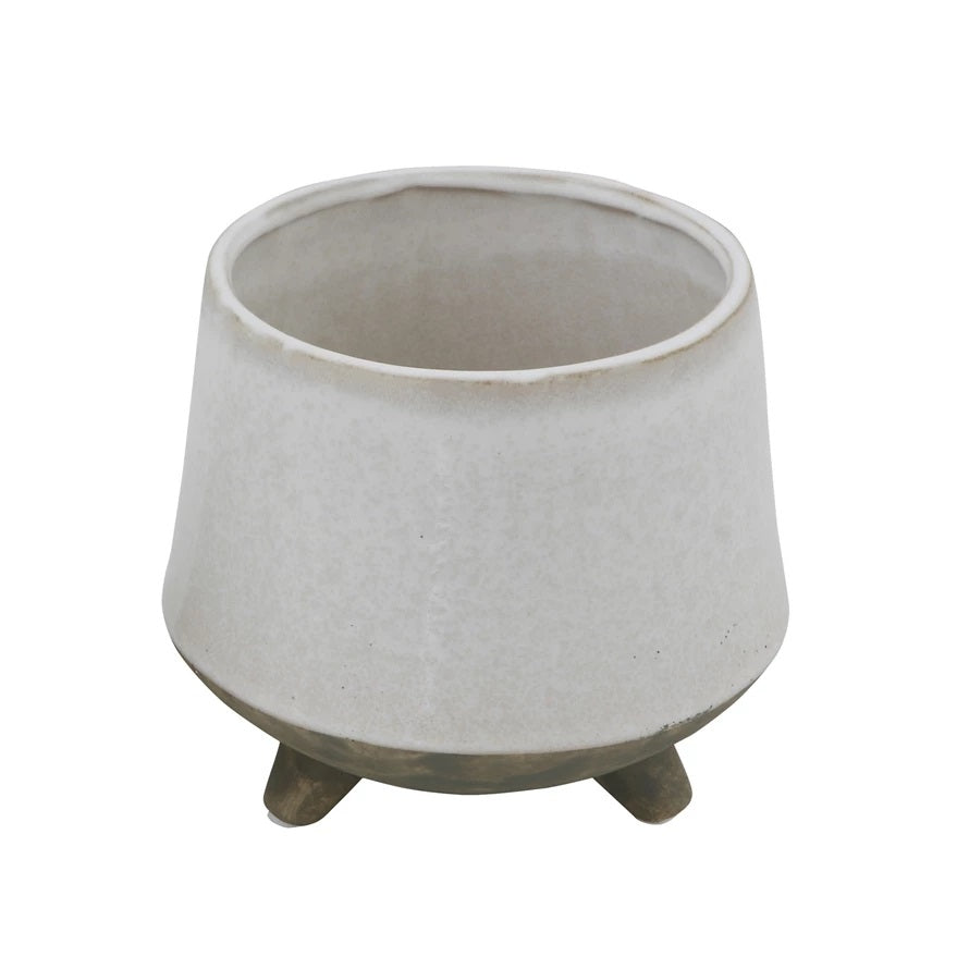 Stoneware Footed Planter