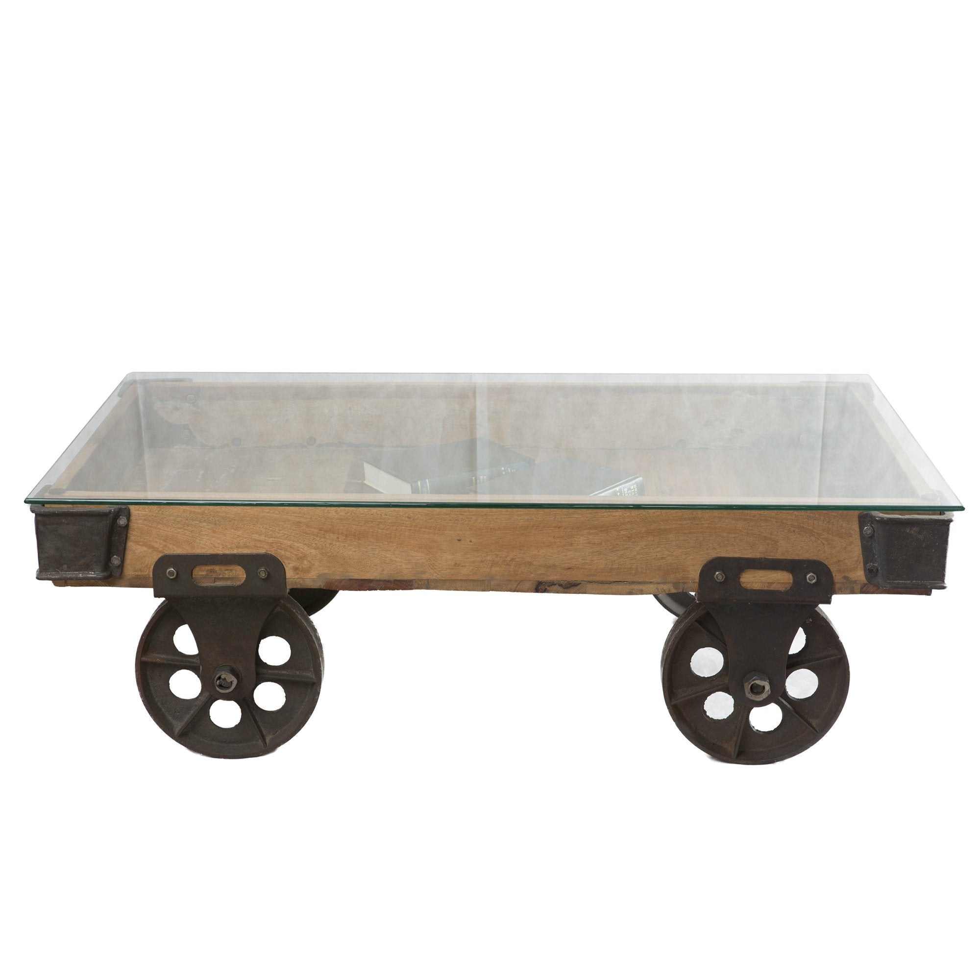 Rustic Barnhouse Industrial Wooden Cart Coffee Table Barnaby S Loft