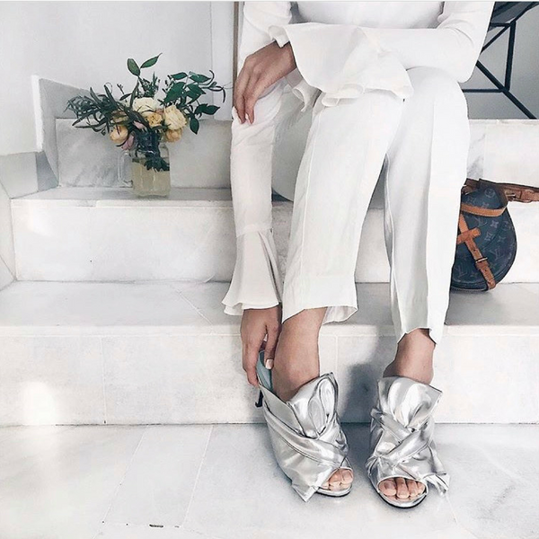 Every Cool Person I Follow Is Wearing Silver Slingback Shoes | Who What Wear