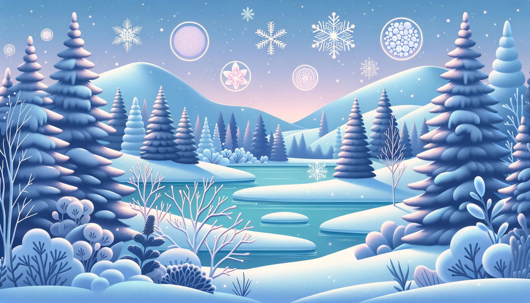 winter landschap illustratie