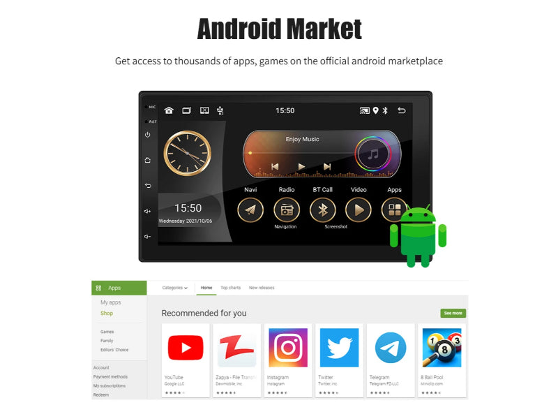 Buy Car Stereo 2 Din Android Multimedia Player Price in Qatar & Doha –  