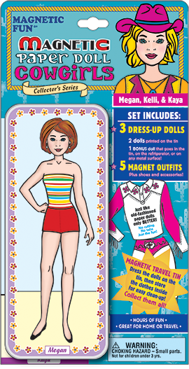 magnetic dress up dolls tin