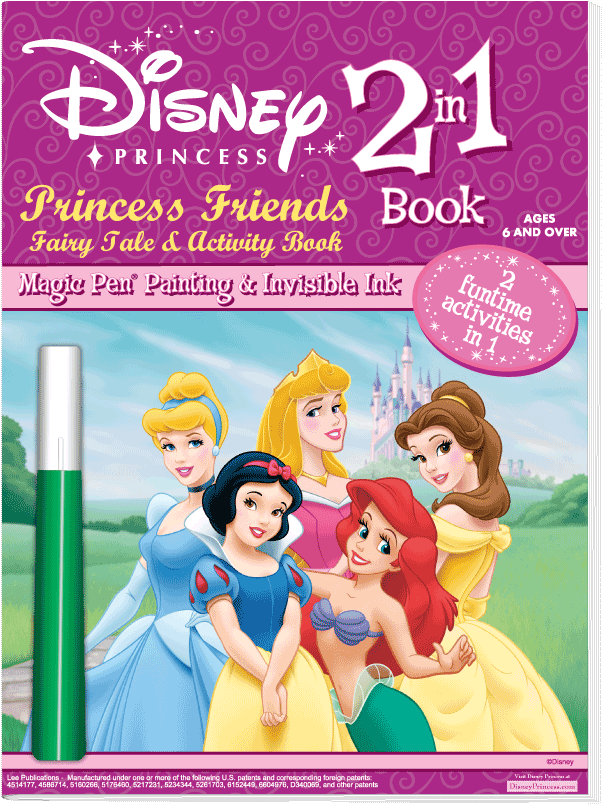 2in1 Disney Princess 8 1 8 X 11 Activity Book Lee Publications