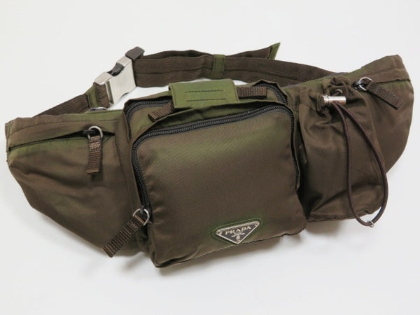 prada army green bag