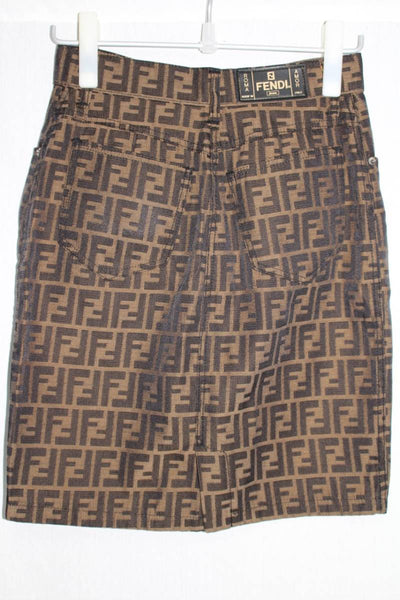 Fendi FF Logo Zucca Pattern Skirt 