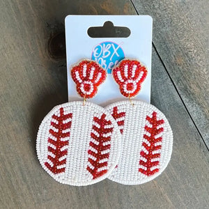 Baseball Mitt Seeded Earring - Vaqueras Boutique