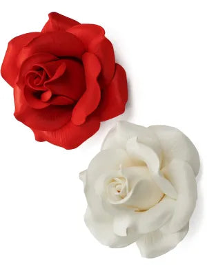 Rose Head 5.5" Flower - White
