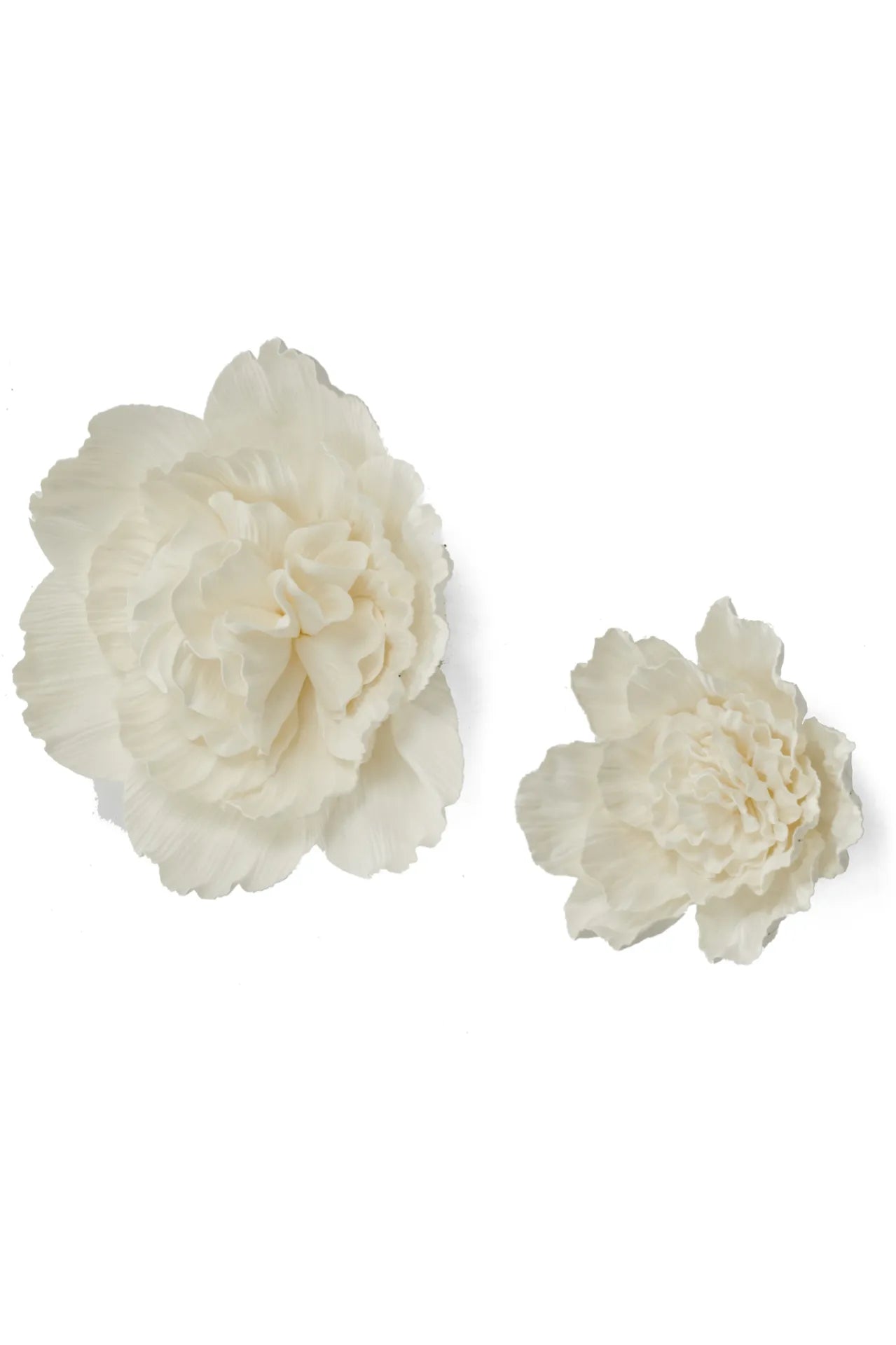 Peony Head 6" Flower - White