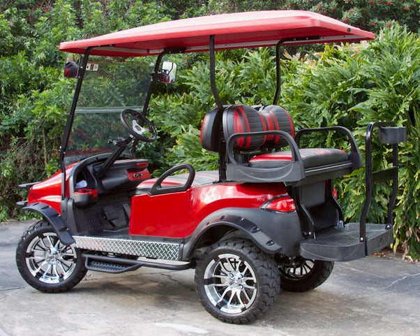 Club Car Precedent "Phantom" Ruby Red w/ Two Tone Seats - Lifted - $8