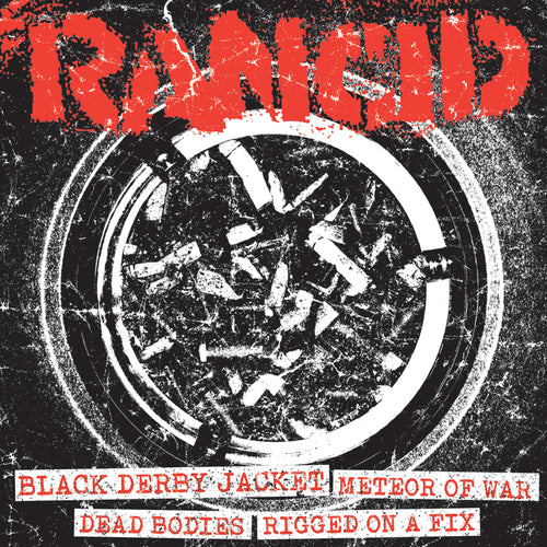 Rancid - Black Derby Jacket + Meteor Of War / Dead Bodies + Rigged On A Fix Black Vinyl 7"