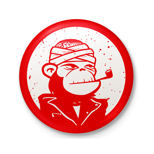 DeeCracks - Ape Logo 3" Button