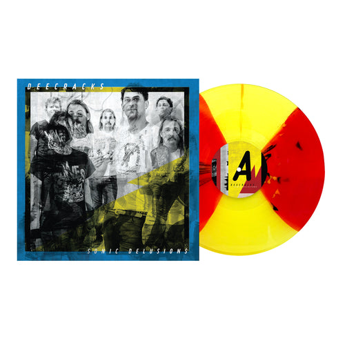 DeeCracks - Sonic Delusions Yellow & Red 'Butterfly' W/ Black & Orange Splatter Vinyl LP