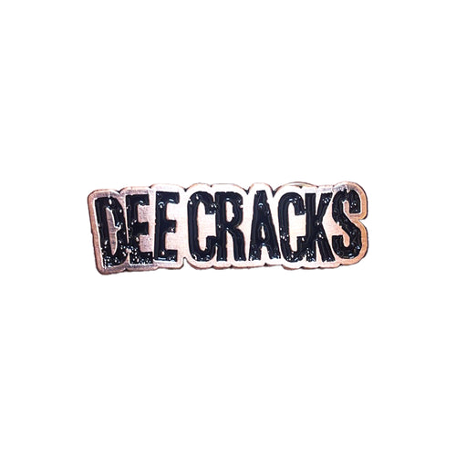 DeeCracks - Text Black & Bronze Enamel 1.5" Pin