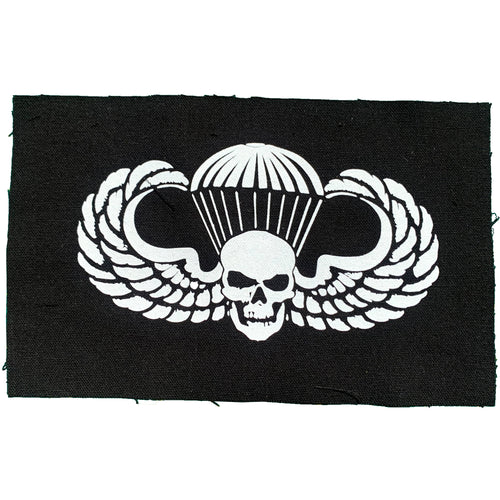 NOi!SE - Parachute Logo - Black - Patch - Cloth - Screenprinted - 8" x 5"