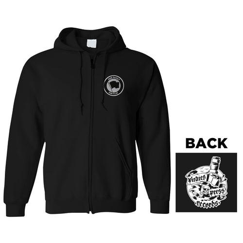 Pirates Press Records - Bottle - Patch - Black - Zip-Up Hoodie