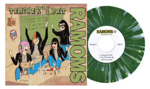 Ramoms - Teacher's Pet Green W/ White Splatter Vinyl 7"