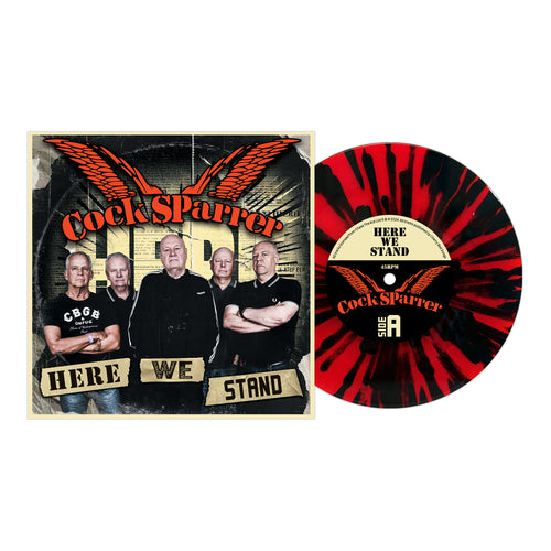 Cock Sparrer - Here We Stand - Blood Red w/ Black Splatter - Vinyl 7"