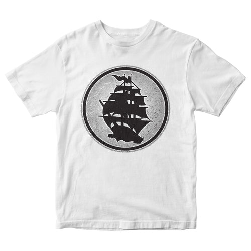 Pirates Press - Circle Logo - Black on White - T-Shirt